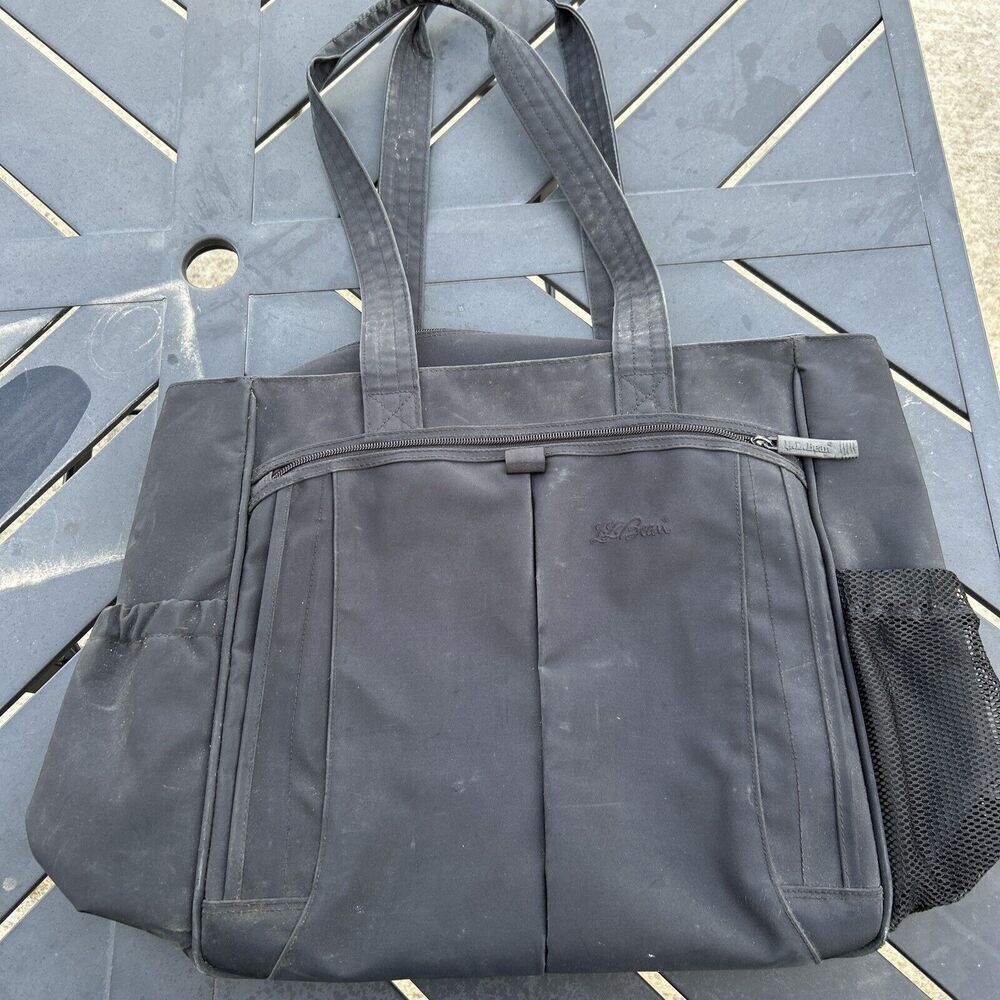 LL Bean Tote Bag Polyester Exterior Baby Bag Large Outdoor Multiple Pocket Purse